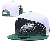 Eagles Team Logo White Green Black Adjustable Hat GS,baseball caps,new era cap wholesale,wholesale hats
